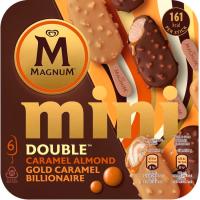 Helado mini double caramel mania MAGNUM, pack 6x55 ml