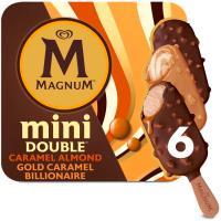 Helado mini double caramel mania MAGNUM, pack 6x55 ml