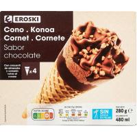 Con gran de xocolata EROSKI, pack 4x120 ml