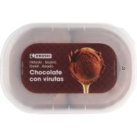 Gelat de xocolata EROSKI, terrina 1 litre