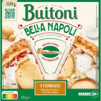 Pizza de 4 quesos Bella Napoli BUITONI, caja 425 g