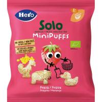 Snack infantil minipuffs cereales eco y fresa HERO, bolsita 18 g