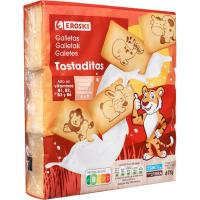 Galetes torradetes EROSKI, pack 3x225 g