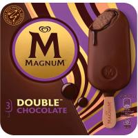 Gelat doble xocolata MAGNUM, caixa 3 u