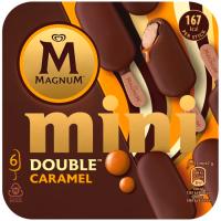 Gelat mini doble caramel MAGNUM, caixa 6 u
