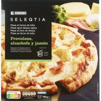 Pizza de pernil, provolone, carxofes, g. padano SELEQTIA, 390 g