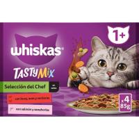 Aliment en salsa per a gat WHISKAS SELECCIÓN CHEF, pack 4x85 g