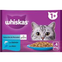 Gelatina pescat WHISKAS, pack 4x85 g