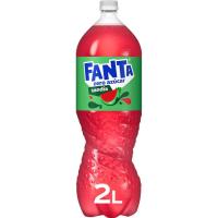 Refresco sin azúcar sabor sandía FANTA, botella 2 litros