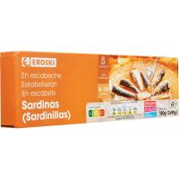 Sardinilla en escabetx EROSKI, pack 2x90 g