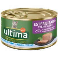 Aliment pescat de l'oceà gat esterilitzat ULTIMA, llauna 85 g