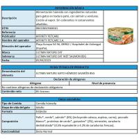 Aliment de salmó per a gat ULTIMA NATURE, llauna 85 g