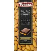 Chocolate negro con almendras enteras TORRAS 150g