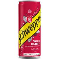 Refresco frutos rojos con gas SCHWEPPES BERRY, lata 33 cl