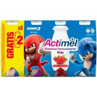 Actimel sabor maduixa DANONE ACTIKIDS, pack 6x100 g