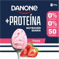 Yogur desnatado de proteínas sabor fresa Danone pack 4 x 100 g