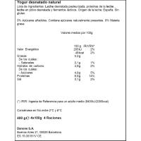 Yogur desnatado de proteínas sabor fresa Danone pack 4 x 100 g