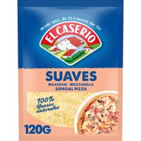 Queso rallado suave EL CASERIO, bolsa 120 g