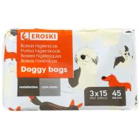 Bolsa higiénica para mascota EROSKI, paquete 3 uds