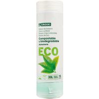 Bossa d`escombraries compostables 30 l EROSKI BIO, paquet 15 u