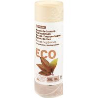 Bolsa de basura compostable 30 l EROSKI BIO, paquete 15 uds