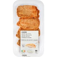 Libritos lomo rellenos de jamon y queso EROSKI, 270 g