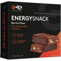 Barreta energètica amb cacauet i cacau E4E, 105 g