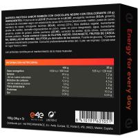 Barrita proteica sabor bombón choco negro E4E, caja 105 g