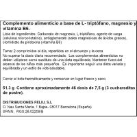 Triptofano c/ melatón+MAGNOsi+*vit B6 A. LAJUSTICIA, pot 60 uds