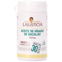 Aceite de hígado de bacalao A. M LAJUSTICIA, bote 90 comprimidos