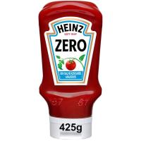 Quètxup zero sense sal ni sucres afegits HEINZ, boca avall 425 g