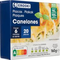 Plaques per a canelons EROSKI, caixa 160 g