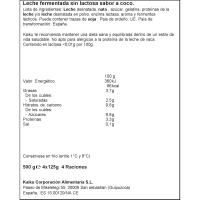 Yogur sin lactosa  sabor coco KAIKU SIN LACTOSA, pack 4x125 g