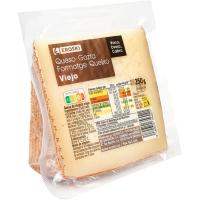 Queso mezcla viejo de leche cruda EROSKI, cuña 250 g