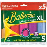 Bayeta microfibras multiusos BALLERINA COLLECTION, pack 5 uds