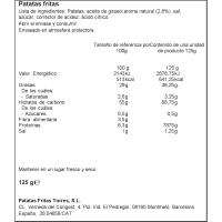 Patates fregides amb sabor d'ou ferrat TORRES, bossa 125 g