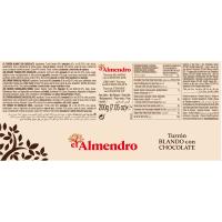 Turrón blando con chocolate EL ALMENDRO, caja 200 g