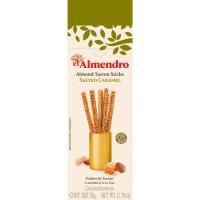 Palitos de turrón caramelo a la sal EL ALMENDRO, caja 50 g