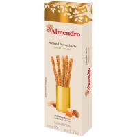 Palitos de turrón caramelo a la sal EL ALMENDRO, caja 50 g