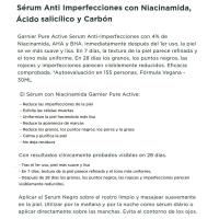Serum anti-imperfeciones aha+bha+carbón PUREACTIVE, gotero 30 ml