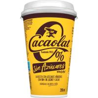 Batido de cacao 0% azúcar CACAOLAT, vaso 20 cl