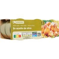 Tonyina clara en oli d'oliva EROSKI, pack 6x70 g