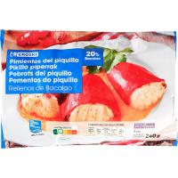 Pebrot del piquillo farcits de bacallà MSC EROSKI, bossa 240 g