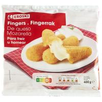 Fingers de mozzarella EROSKI, bossa 400 g