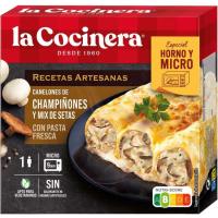 Canelones de champiñones y mix de setas LA COCINERA, caja 280 g
