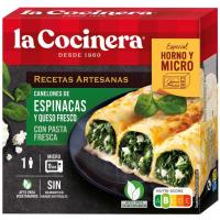 Canelones de espinacas y queso fresco LA COCINERA, caja 280 g