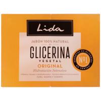 Jabón de glicerina en pastilla LIDA, pack 2 uds