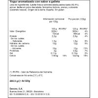 Iogurt sabor galeta x4 DANONE, 120 g