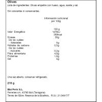 Aceituna negra empeltre madura BLAI PERIS, frasco 210 g