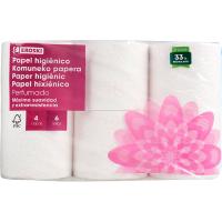 Papel higiénico 4 capas EROSKI, paquete 6 rollos